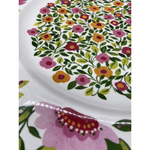 Spode Chop Plate Platter Emmas Garland Kim Parker Home Flowers Pink NWT 12” - Picture 7 of 8